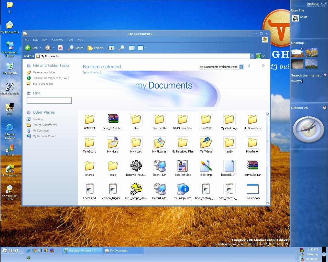 Windows Longhorn XP Professional Build 3683