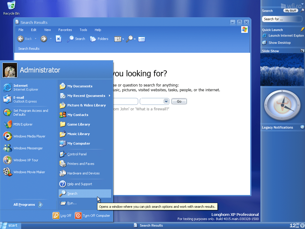Windows Longhorn XP Professional Build 4015