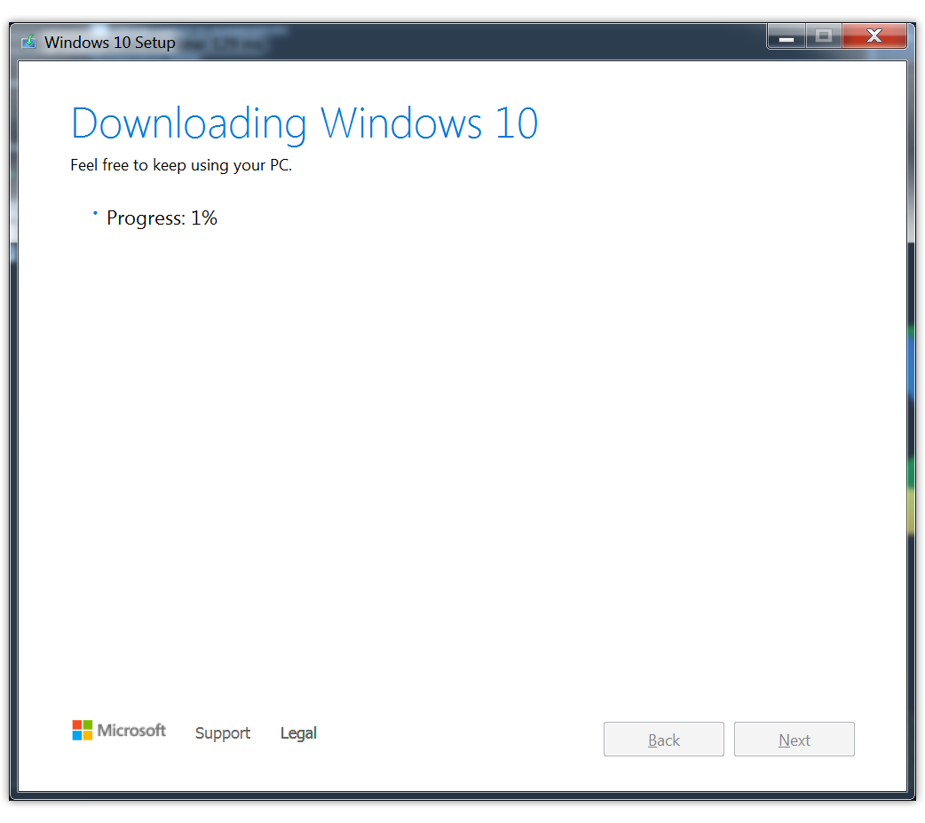 Cum facem upgrade gratuit de la Windows 7 la Windows 10 - Descărcarea propriu-zisă a Windows 10