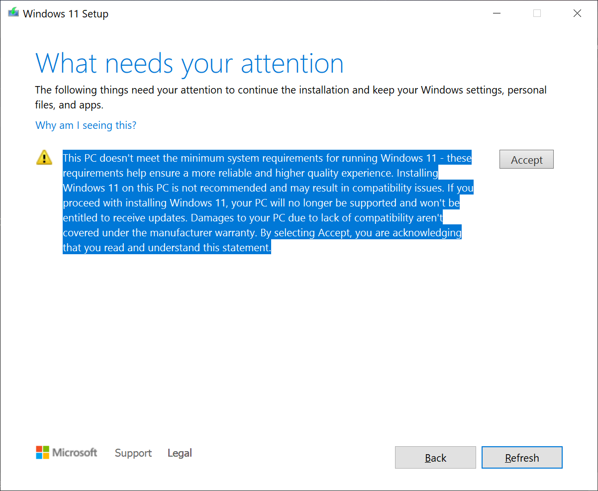 Upgrade de la Windows 10 la Windows 11 - Accept