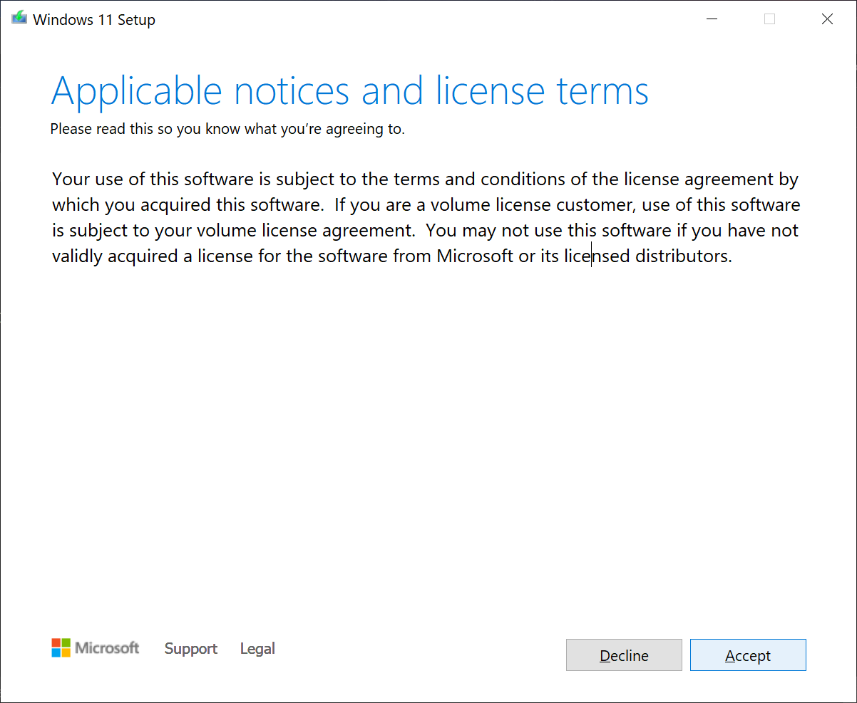 Upgrade de la Windows 10 la Windows 11 - Termeni și condiții