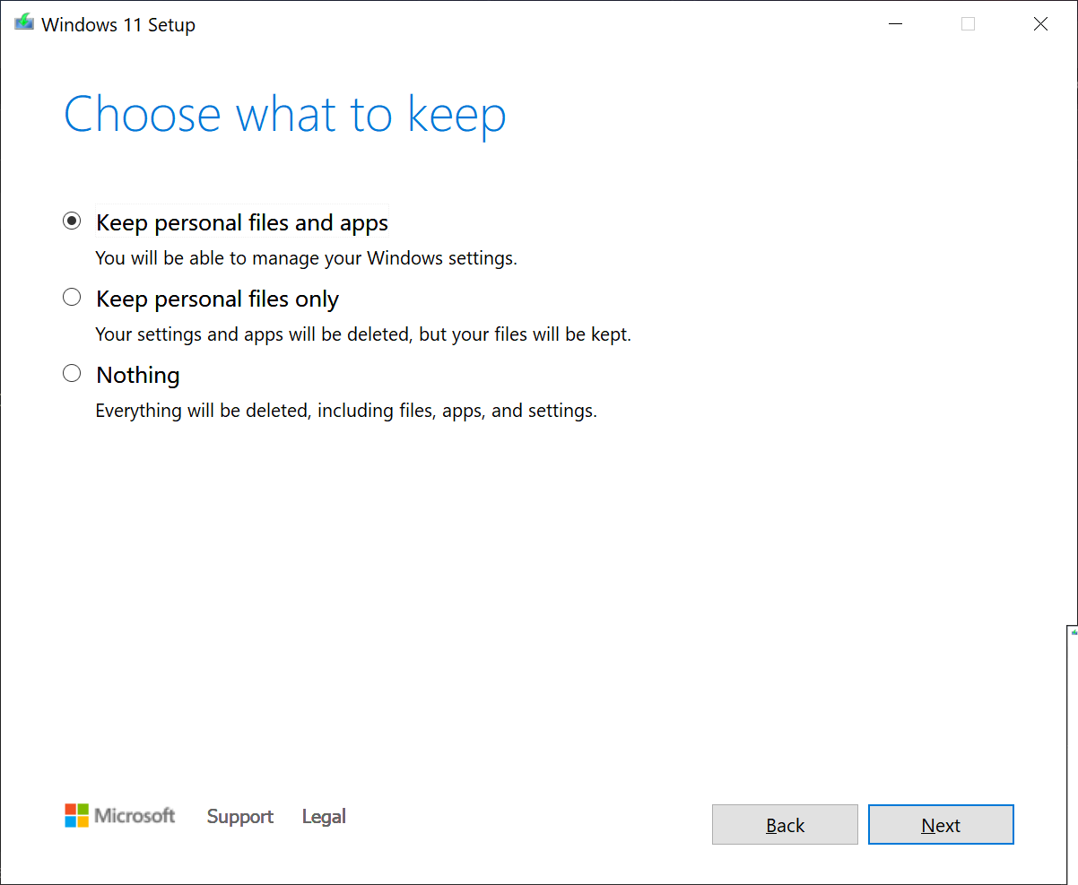 Upgrade de la Windows 10 la Windows 11 - What to keep
